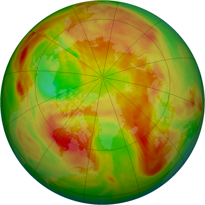 Arctic ozone map for 08 May 1981
